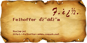 Felhoffer Ádám névjegykártya
