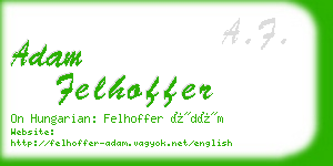 adam felhoffer business card